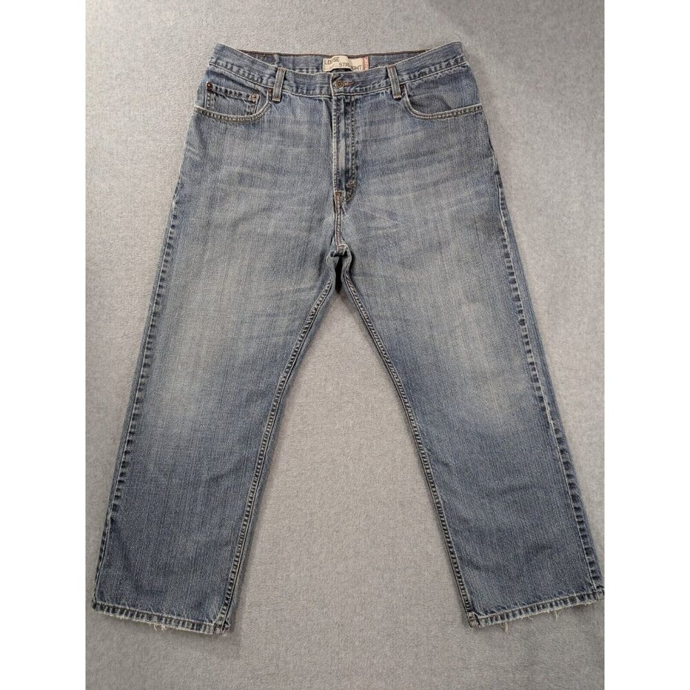 Levis 569 Jeans Mens Size 36x30 Blue Loose Fit Straight Leg Grunge Skater Y2K